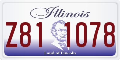 IL license plate Z811078