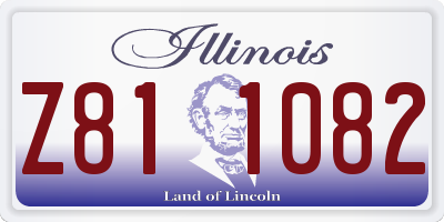 IL license plate Z811082