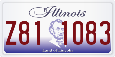 IL license plate Z811083