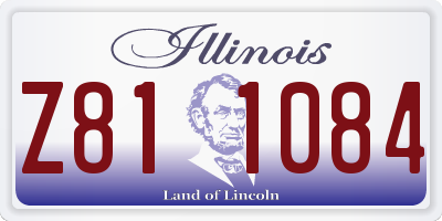 IL license plate Z811084