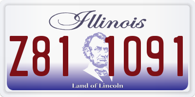 IL license plate Z811091