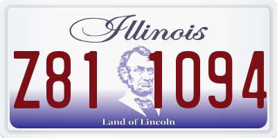 IL license plate Z811094