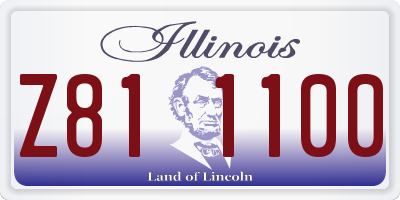 IL license plate Z811100