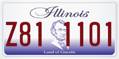 IL license plate Z811101