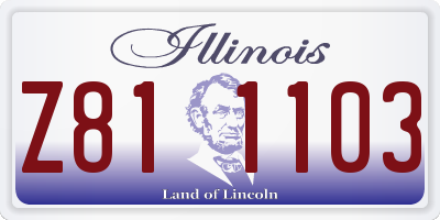 IL license plate Z811103