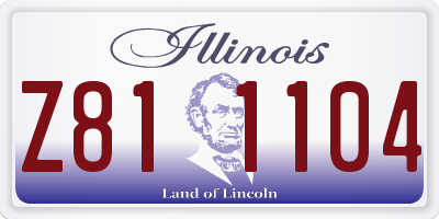 IL license plate Z811104
