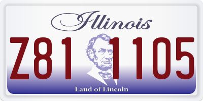 IL license plate Z811105