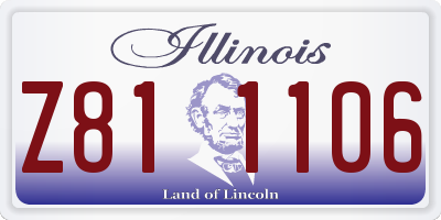 IL license plate Z811106
