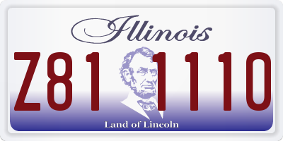 IL license plate Z811110