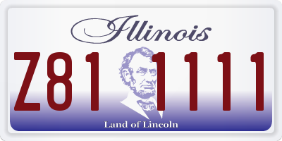 IL license plate Z811111