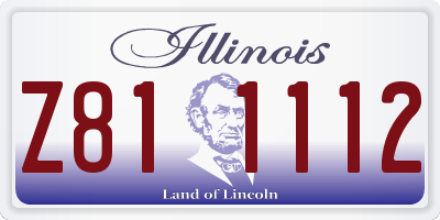 IL license plate Z811112