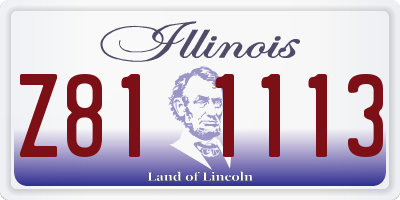 IL license plate Z811113