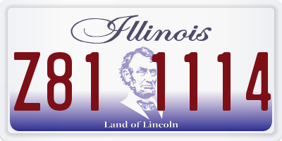 IL license plate Z811114