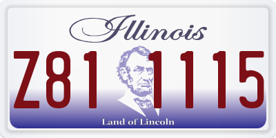 IL license plate Z811115