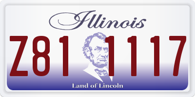 IL license plate Z811117
