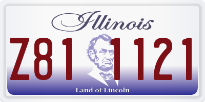IL license plate Z811121