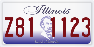 IL license plate Z811123