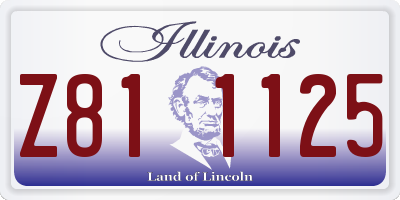 IL license plate Z811125