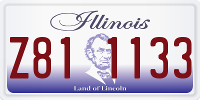 IL license plate Z811133