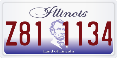 IL license plate Z811134