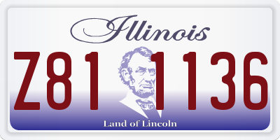 IL license plate Z811136