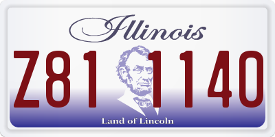 IL license plate Z811140