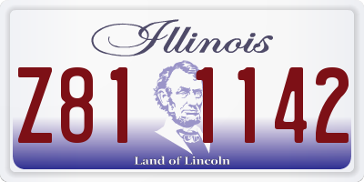 IL license plate Z811142