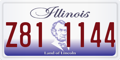 IL license plate Z811144