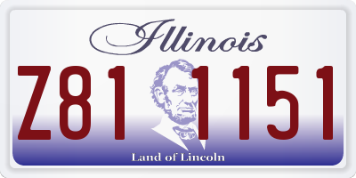 IL license plate Z811151