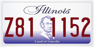 IL license plate Z811152