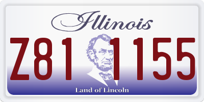 IL license plate Z811155