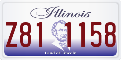 IL license plate Z811158
