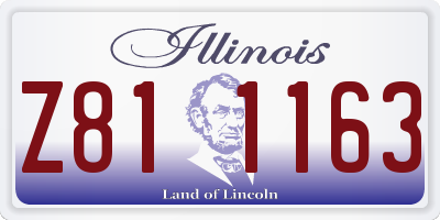 IL license plate Z811163