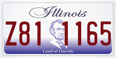 IL license plate Z811165