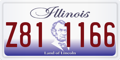 IL license plate Z811166