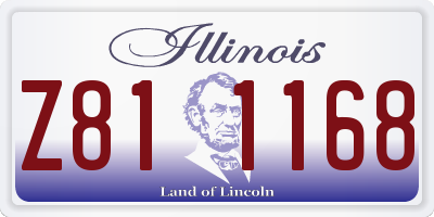 IL license plate Z811168
