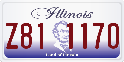 IL license plate Z811170