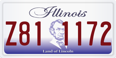 IL license plate Z811172