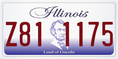 IL license plate Z811175