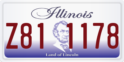 IL license plate Z811178
