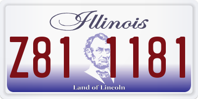 IL license plate Z811181