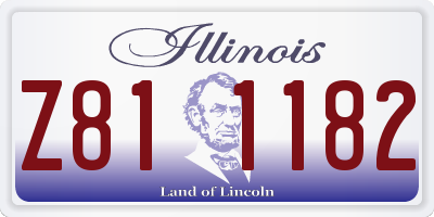 IL license plate Z811182