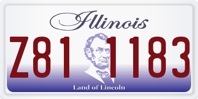 IL license plate Z811183