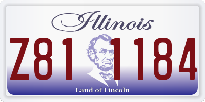 IL license plate Z811184