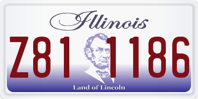 IL license plate Z811186