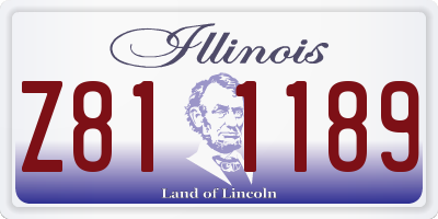 IL license plate Z811189