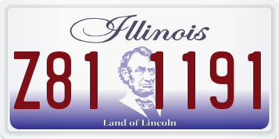 IL license plate Z811191