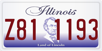 IL license plate Z811193