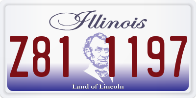 IL license plate Z811197