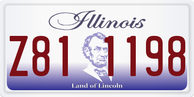 IL license plate Z811198